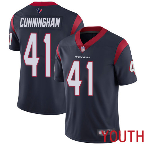 Houston Texans Limited Navy Blue Youth Zach Cunningham Home Jersey NFL Football #41 Vapor Untouchable->youth nfl jersey->Youth Jersey